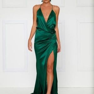GUINEVERE - Emerald Green formal gown/dress